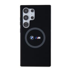BMW Калъф за Samsung S24 Ultra, M Printed Round and Logo Magsafe Silicone, сив – BMHMS24L23SROK