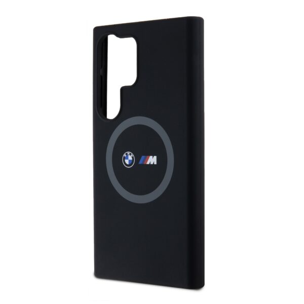BMW Калъф за Samsung S24 Ultra, M Printed Round and Logo Magsafe Silicone, сив – BMHMS24L23SROK