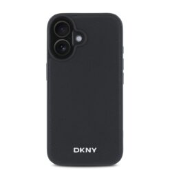 DKNY Калъф за iPhone 16 Plus, Leather Silver Metal Logo Magsafe