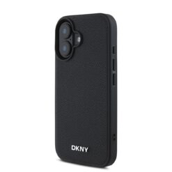 DKNY Калъф за iPhone 16 Plus, Leather Silver Metal Logo Magsafe