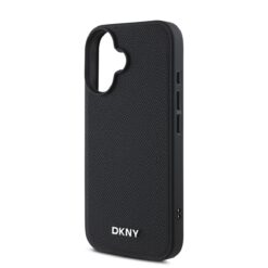 DKNY Калъф за iPhone 16 Plus, Leather Silver Metal Logo Magsafe