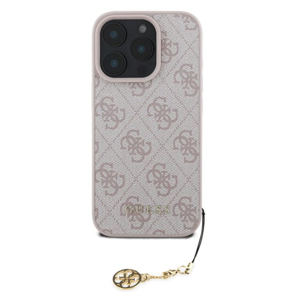 GUESS Калъф Apple iPhone 16 Pro Max Pro, 4G Charm Tone on Tone, розов – GUHCP16XGF4GCP
