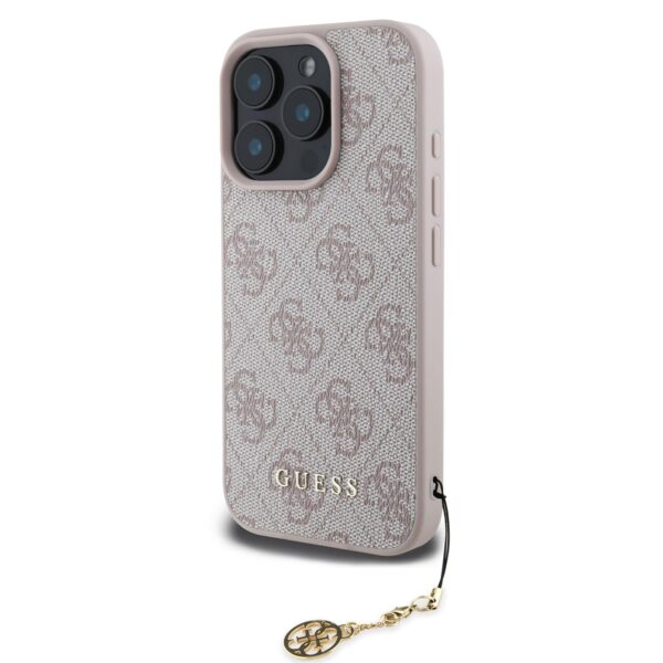 GUESS Калъф Apple iPhone 16 Pro Max Pro, 4G Charm Tone on Tone, розов – GUHCP16XGF4GCP