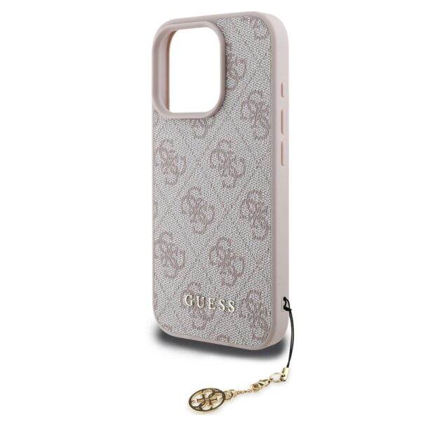 GUESS Калъф Apple iPhone 16 Pro Max Pro, 4G Charm Tone on Tone, розов – GUHCP16XGF4GCP