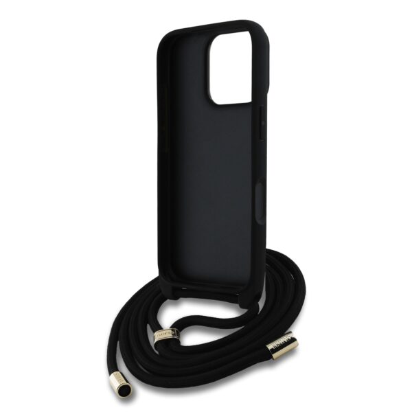 GUESS Калъф за iPhone 16 Pro Max – PU 4G Metal Logo + Crossbody Strap