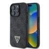 GUESS Калъф Apple iPhone 16 Pro Max, PU 4G Strass Triangle Metal Logo, черен – GUHCP16XP4TDPK