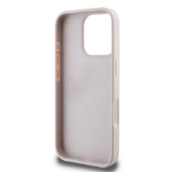 GUESS Калъф Apple iPhone 16 Pro Max, PU 4G Strass Triangle Metal Logo, розов – GUHCP16XP4TDPP