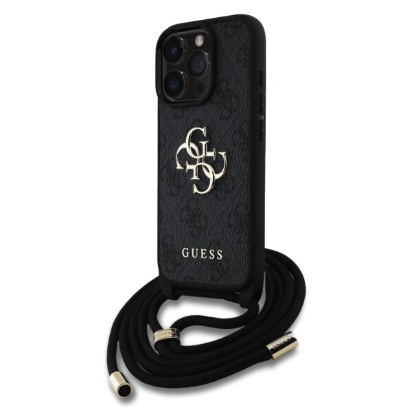 Guess Kalaf Apple Iphone 16 Pro Pu 4g Metal Logo Crossbody Strap Cheren Guhcp16lp4gmgcrk 2
