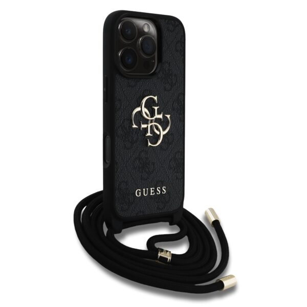 Guess Kalaf Apple Iphone 16 Pro Pu 4g Metal Logo Crossbody Strap Cheren Guhcp16lp4gmgcrk 3