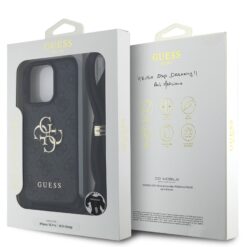 Guess Kalaf Apple Iphone 16 Pro Pu 4g Metal Logo Crossbody Strap Cheren Guhcp16lp4gmgcrk 6