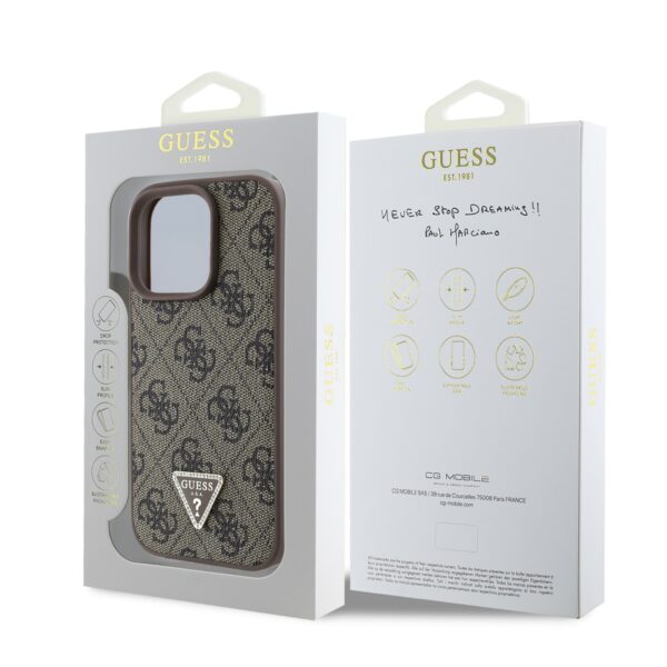 Guess Kalaf Apple Iphone 16 Pro Pu 4g Strass Triangle Metal Logo Kafyav Guhcp16lp4tdpw 6