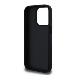 GUESS Калъф Apple iPhone 16 Pro, PU Grained 4G Metal Logo, черен – GUHCP16LPGT4MBK