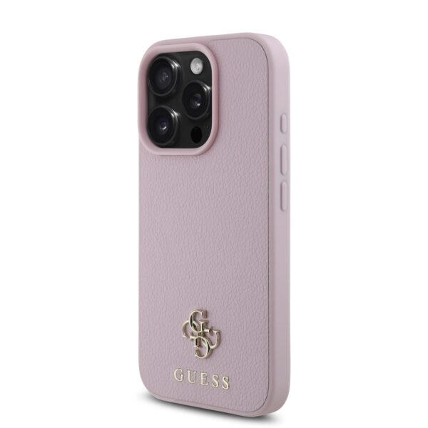 GUESS Калъф Apple iPhone 16 Pro, розов - GUHMP16LPGCSM4MP - 4G Small Metal Logo - Image 3