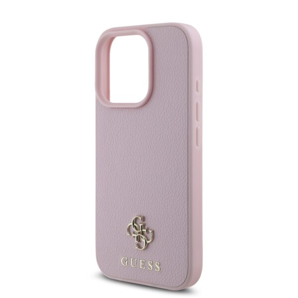 GUESS Калъф Apple iPhone 16 Pro, розов - GUHMP16LPGCSM4MP - 4G Small Metal Logo - Image 4