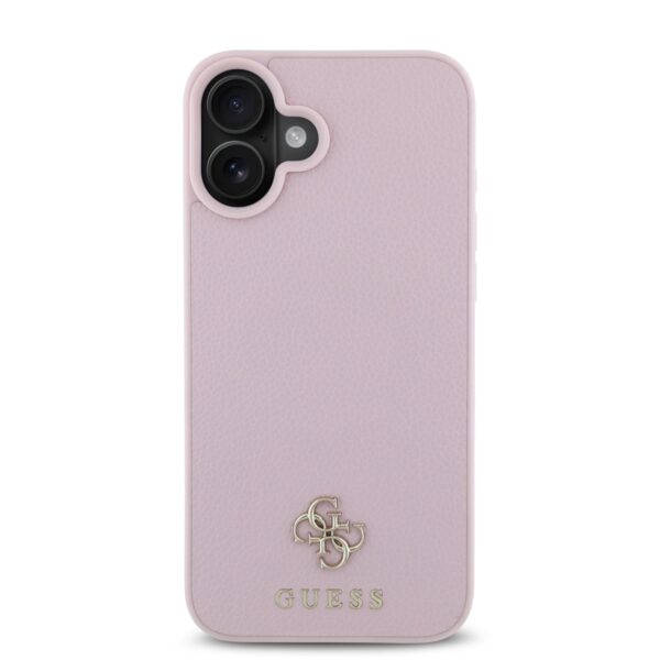 GUESS Калъф за iPhone 16, розов - GUHMP16SPGCSM4MP - 4G Small Metal Logo - Image 2