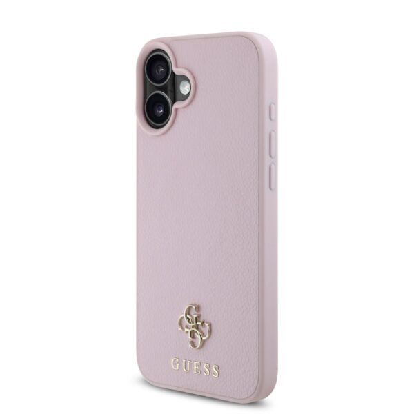 GUESS Калъф за iPhone 16, розов - GUHMP16SPGCSM4MP - 4G Small Metal Logo - Image 3