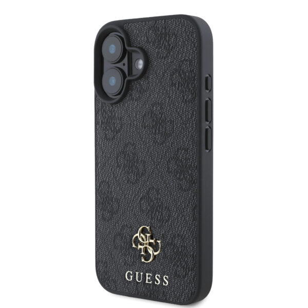 GUESS Калъф за iPhone 16, сив - GUHMP16SP4SM4MK -  4G Small Metal Logo - Image 3