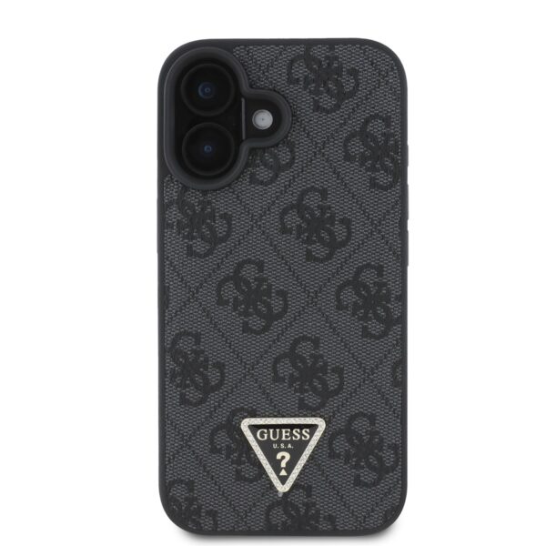 Guess Kalaf Apple Iphone 16 Pu 4g Strass Triangle Metal Logo Cheren Guhcp16sp4tdpk 2