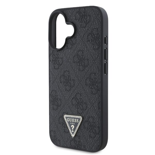 Guess Kalaf Apple Iphone 16 Pu 4g Strass Triangle Metal Logo Cheren Guhcp16sp4tdpk 4