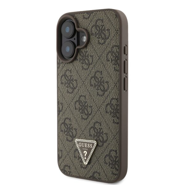 Guess Kalaf Apple Iphone 16 Pu 4g Strass Triangle Metal Logo Kafyav Guhcp16sp4tdpw 3