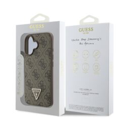Guess Kalaf Apple Iphone 16 Pu 4g Strass Triangle Metal Logo Kafyav Guhcp16sp4tdpw 6