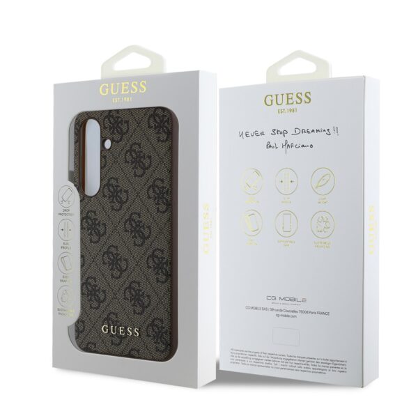 GUESS Калъф за Samsung S24 FE, кафяв - GUHCS24FEGF4GBR - 4G Charms - Image 5