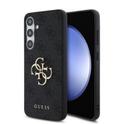 GUESS Калъф за Samsung S24 FE, сив - GUHCS24FE4GMGGR - 4G Metal Logo,