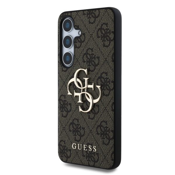 GUESS Калъф Samsung S25 Plus, PU 4G Metal Logo, кафяв – GUHCS25M4GMGBR