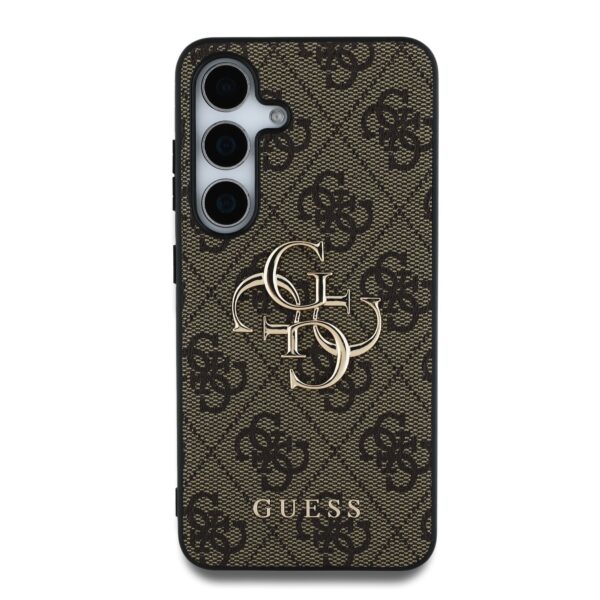 GUESS Калъф Samsung S25 Plus, PU 4G Metal Logo, кафяв – GUHCS25M4GMGBR