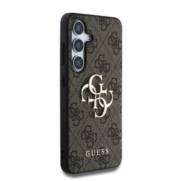 GUESS Калъф Samsung S25 Plus, PU 4G Metal Logo, кафяв – GUHCS25M4GMGBR