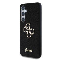 GUESS Калъф Samsung S25 Plus, PU Fixed Glitter 4G Metal Logo, черен – GUHCS25MHG4SGK