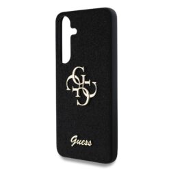 GUESS Калъф Samsung S25 Plus, PU Fixed Glitter 4G Metal Logo, черен – GUHCS25MHG4SGK