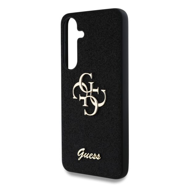 GUESS Калъф Samsung S25 Plus, PU Fixed Glitter 4G Metal Logo, черен – GUHCS25MHG4SGK