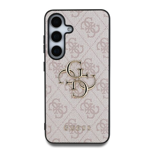GUESS Калъф за Samsung S25, 4G Metal Logo, розов – GUHCS25S4GMGPI