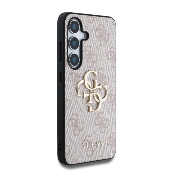 GUESS Калъф за Samsung S25, 4G Metal Logo, розов – GUHCS25S4GMGPI