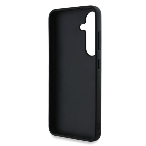 GUESS Калъф за Samsung S25, PU Grained 4G Metal Logo, черен – GUHCS25SPGT4MBK