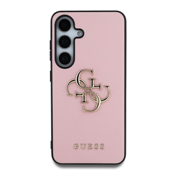 GUESS Калъф за Samsung S25 – Grained 4G Metal Logo
