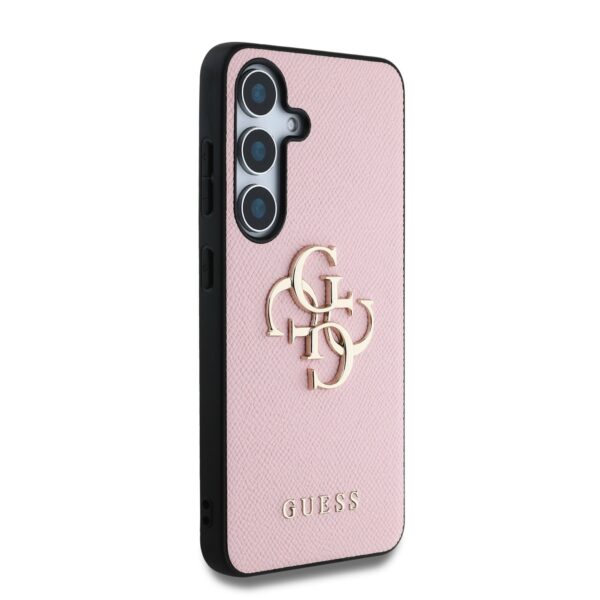 GUESS Калъф за Samsung S25 – Grained 4G Metal Logo