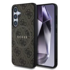 GUESS Калъф Samsung S25, PU Leather 4G Colored Ring MagSafe, кафяв – GUHMS25SG4GFRW