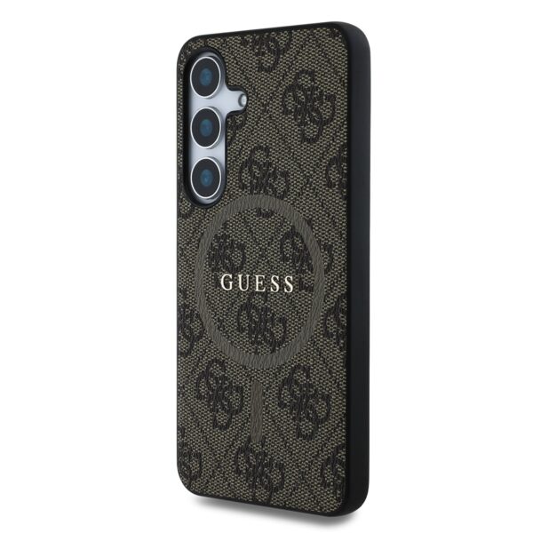 GUESS Калъф Samsung S25, PU Leather 4G Colored Ring MagSafe, кафяв – GUHMS25SG4GFRW