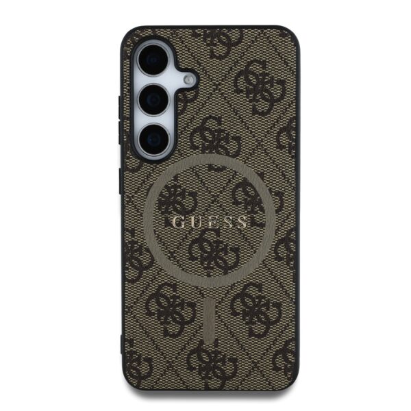GUESS Калъф Samsung S25, PU Leather 4G Colored Ring MagSafe, кафяв – GUHMS25SG4GFRW