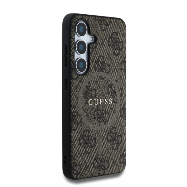 GUESS Калъф Samsung S25, PU Leather 4G Colored Ring MagSafe, кафяв – GUHMS25SG4GFRW