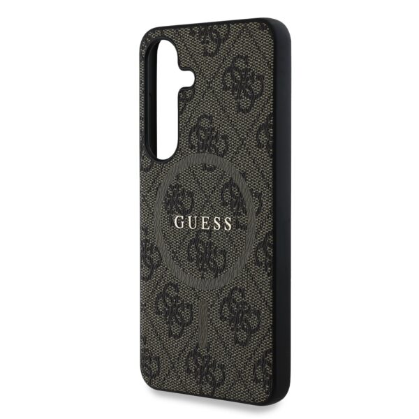 GUESS Калъф Samsung S25, PU Leather 4G Colored Ring MagSafe, кафяв – GUHMS25SG4GFRW