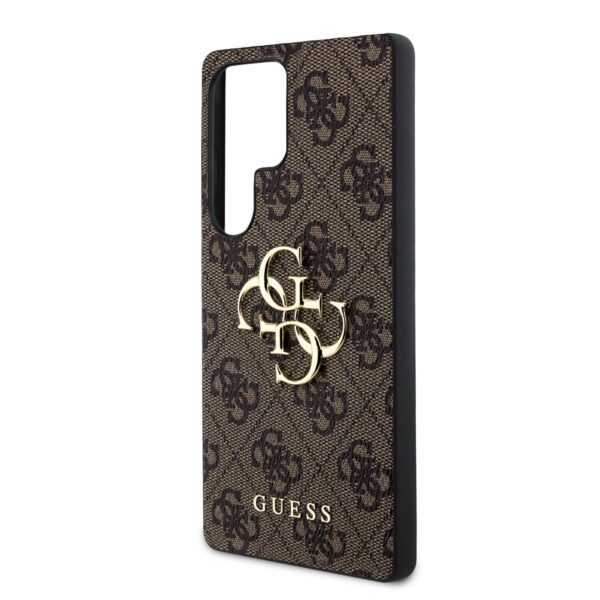 GUESS Калъф Samsung S25 Ultra, PU 4G Metal Logo, кафяв – GUHCS25L4GMGBR