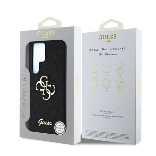 GUESS Калъф за Samsung S25 Ultra – Fixed Glitter 4G Metal Logo