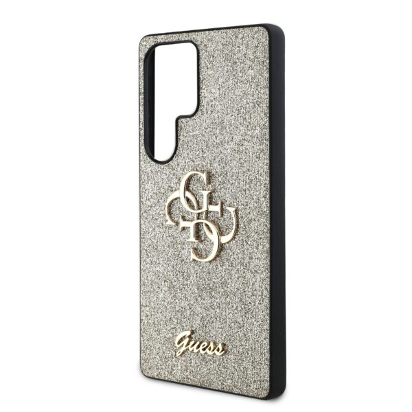 GUESS Калъф Samsung S25 Ultra, PU Fixed Glitter 4G Metal Logo, златен – GUHCS25LHG4SGD