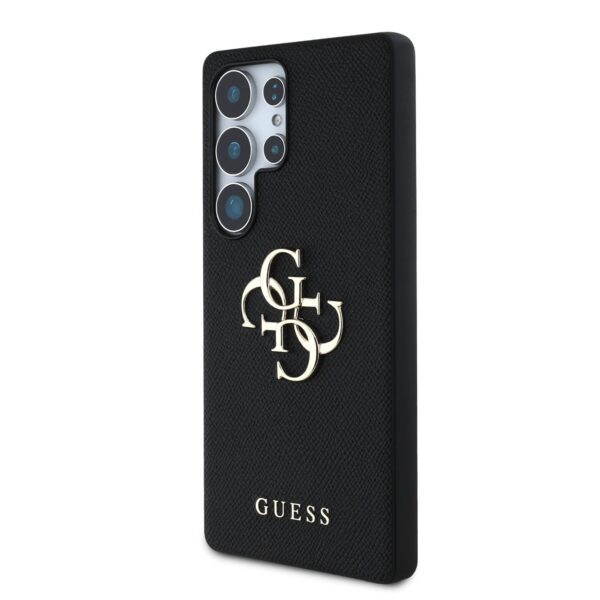 GUESS Калъф Samsung S25 Ultra, PU Grained 4G Metal Logo, черен – GUHCS25LPGT4MBK