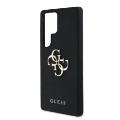 GUESS Калъф Samsung S25 Ultra, PU Grained 4G Metal Logo, черен – GUHCS25LPGT4MBK