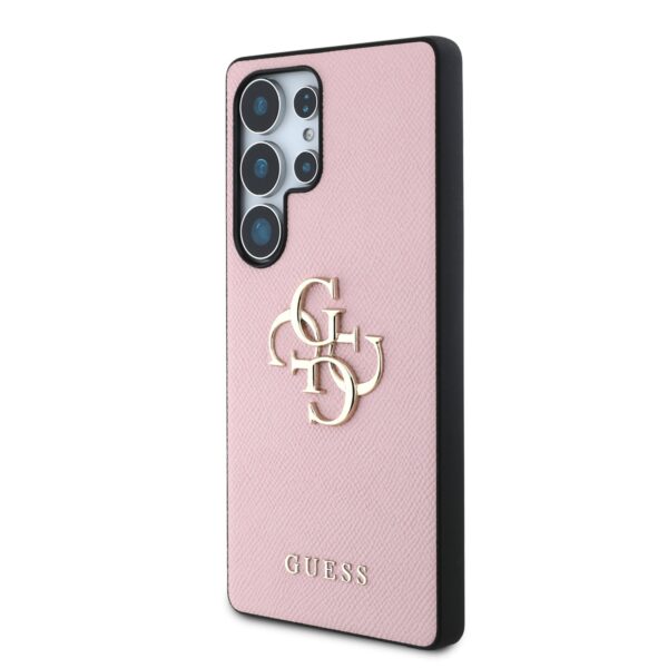 GUESS Калъф Samsung S25 Ultra, PU Grained 4G Metal Logo, розов – GUHCS25LPGT4MBP