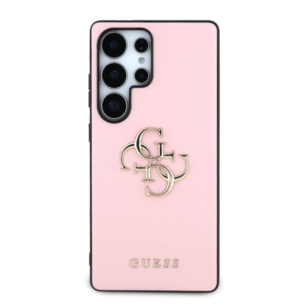 GUESS Калъф Samsung S25 Ultra, PU Grained 4G Metal Logo, розов – GUHCS25LPGT4MBP